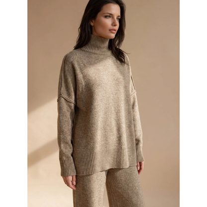 Pull à Col Roulé Coupe Oversize pour Femme