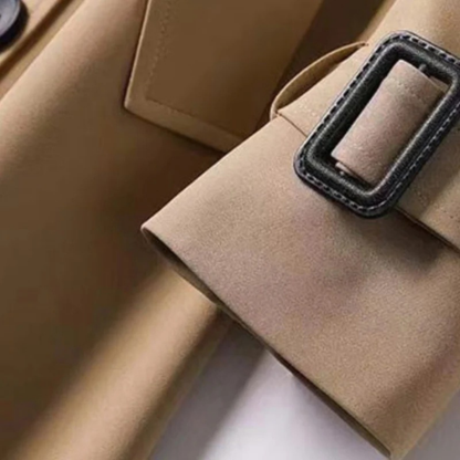 Trench-Coat à Carreaux à Ceinture pour Femme
