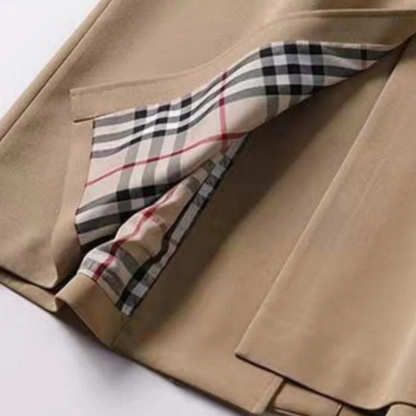 Trench-Coat à Carreaux à Ceinture pour Femme