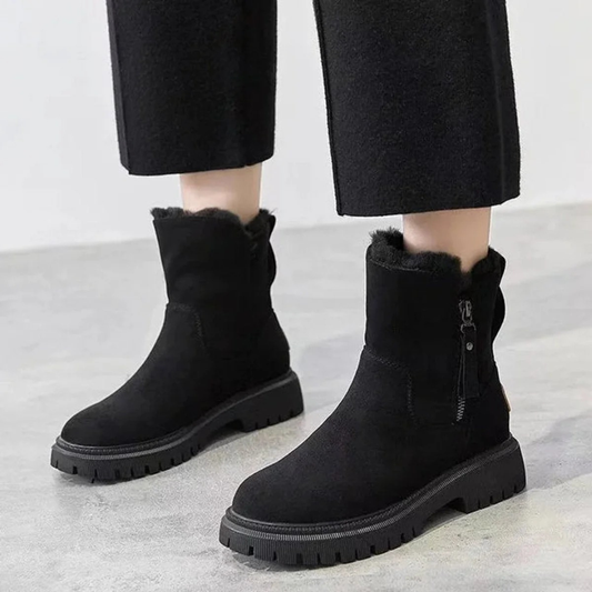 Bottines à Fermeture Éclair Doublé pour Femme