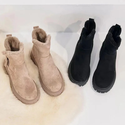 Bottines à Fermeture Éclair Doublé pour Femme