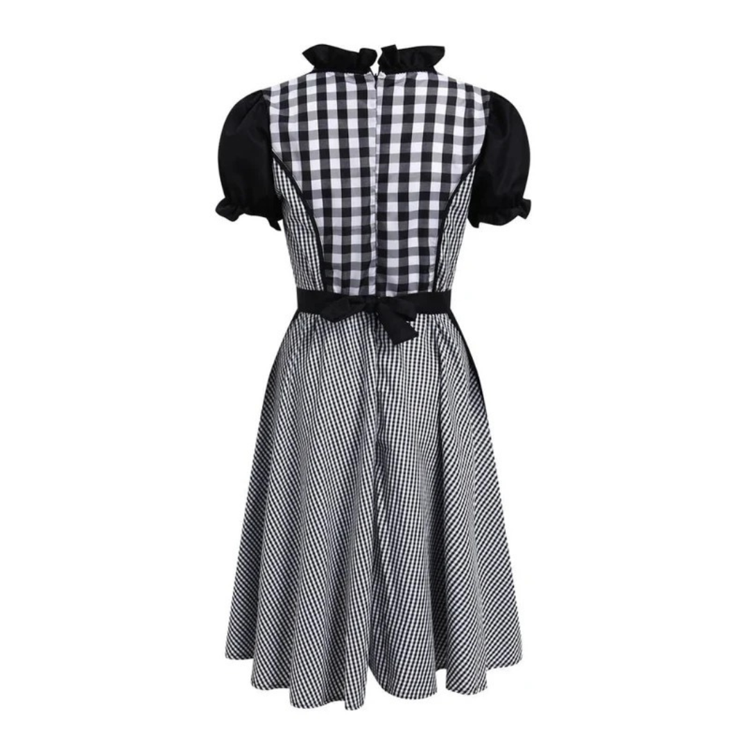 Dirndl à Volants en Noir pour Femme
